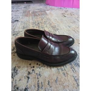 BP Mens Brown Leather Dress Shoes 9.5M Loafers